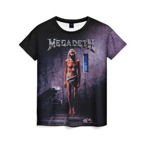 Женская футболка 3D с принтом Megadeth 7 в Екатеринбурге, 100% полиэфир ( синтетическое хлопкоподобное полотно) | прямой крой, круглый вырез горловины, длина до линии бедер | megadeth | дирк вербурен | дэвид эллефсон | дэйв мастейн | кико лоурейро | мегадэт
