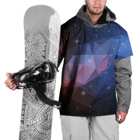 Накидка на куртку 3D с принтом Космический полигон в Екатеринбурге, 100% полиэстер |  | Тематика изображения на принте: полигоны | треугольники