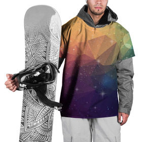 Накидка на куртку 3D с принтом Polygon Star в Екатеринбурге, 100% полиэстер |  | полигоны | разноцветный | треугольники