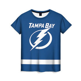 Женская футболка 3D с принтом Tampa Bay Drouin в Екатеринбурге, 100% полиэфир ( синтетическое хлопкоподобное полотно) | прямой крой, круглый вырез горловины, длина до линии бедер | 27 | jonathan drouin | tampa bay lightning | джонатан друэн | нхл | тампа бэй лайтнинг | хоккей
