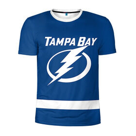 Мужская футболка 3D спортивная с принтом Tampa Bay Drouin в Екатеринбурге, 100% полиэстер с улучшенными характеристиками | приталенный силуэт, круглая горловина, широкие плечи, сужается к линии бедра | 27 | jonathan drouin | tampa bay lightning | джонатан друэн | нхл | тампа бэй лайтнинг | хоккей