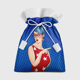 Подарочный 3D мешок с принтом Pop Art Girl в Екатеринбурге, 100% полиэстер | Размер: 29*39 см | retro | арт | винтаж | девушка | искусство | поп | ретро
