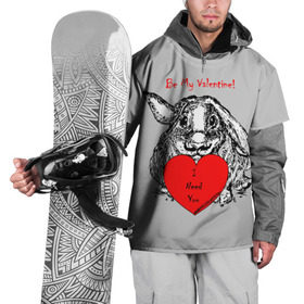 Накидка на куртку 3D с принтом Be my Valentine в Екатеринбурге, 100% полиэстер |  | 14 | animal | be my valentine | february | heart | holiday | i need you | love | rabbit | valentines day | будь моей валентинкой | день святого валентина | животное | заяц | кролик | любовь | праздник | сердце | ты мне нужен | февраль