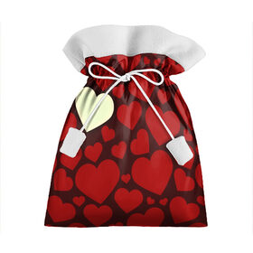 Подарочный 3D мешок с принтом Одинокое сердце в Екатеринбурге, 100% полиэстер | Размер: 29*39 см | 14 февраля | valentines day | день влюбленных | игрушка | любовь | медведь | сердце