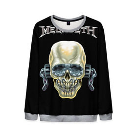Мужской свитшот 3D с принтом Megadeth в Екатеринбурге, 100% полиэстер с мягким внутренним слоем | круглый вырез горловины, мягкая резинка на манжетах и поясе, свободная посадка по фигуре | Тематика изображения на принте: dave | megadeth | metal | mustaine | rattlehead | rock | thrash | vic | дейв | мастейн | мегадет | метал | рок | треш