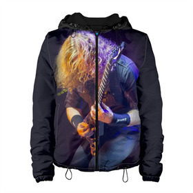 Женская куртка 3D с принтом Dave Mustaine в Екатеринбурге, ткань верха — 100% полиэстер, подклад — флис | прямой крой, подол и капюшон оформлены резинкой с фиксаторами, два кармана без застежек по бокам, один большой потайной карман на груди. Карман на груди застегивается на липучку | dave | megadeth | metal | mustaine | rattlehead | rock | thrash | vic | дейв | мастейн | мегадет | метал | рок | треш