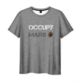 Мужская футболка 3D с принтом Захвати Марс в Екатеринбурге, 100% полиэфир | прямой крой, круглый вырез горловины, длина до линии бедер | mars | space x | илон маск | марс | планеты | спэйс икс