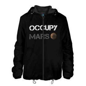 Мужская куртка 3D с принтом Захвати Марс в Екатеринбурге, ткань верха — 100% полиэстер, подклад — флис | прямой крой, подол и капюшон оформлены резинкой с фиксаторами, два кармана без застежек по бокам, один большой потайной карман на груди. Карман на груди застегивается на липучку | mars | space x | илон маск | марс | планеты | спэйс икс