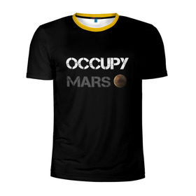 Мужская футболка 3D спортивная с принтом Захвати Марс в Екатеринбурге, 100% полиэстер с улучшенными характеристиками | приталенный силуэт, круглая горловина, широкие плечи, сужается к линии бедра | mars | space x | илон маск | марс | планеты | спэйс икс