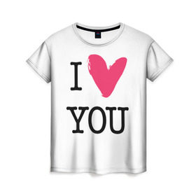 Женская футболка 3D с принтом Valentine`s Day, I Iove you в Екатеринбурге, 100% полиэфир ( синтетическое хлопкоподобное полотно) | прямой крой, круглый вырез горловины, длина до линии бедер | 14 | february | heart | holiday | i love you | valentines day | день святого валентина | праздник | сердце | февраль | я люблю тебя