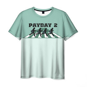 Мужская футболка 3D с принтом Payday 2 в Екатеринбурге, 100% полиэфир | прямой крой, круглый вырез горловины, длина до линии бедер | game | payday | payday 2 | игра | игрок | компьютерные игры | маски