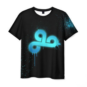 Мужская футболка 3D с принтом cs:go - Cloud 9 (Black collection) в Екатеринбурге, 100% полиэфир | прямой крой, круглый вырез горловины, длина до линии бедер | cloud9 | cs | csgo | го | кс