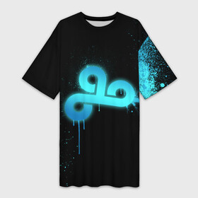 Платье-футболка 3D с принтом cs:go   Cloud 9 (Black collection) в Екатеринбурге,  |  | Тематика изображения на принте: cloud9 | cs | csgo | го | кс