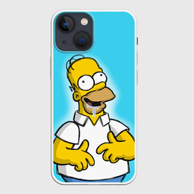 Чехол для iPhone 13 mini с принтом Гомер в Екатеринбурге,  |  | gomer | желтый | мультик | симпсон
