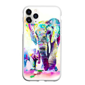 Чехол для iPhone 11 Pro матовый с принтом Слоны в Екатеринбурге, Силикон |  | animal | art | bright | child | color | elephants | family | mother | rainbow | spectrum | животные | искусство | мама | радуга | ребенок | семья | слоны | спектр | цвета | яркие