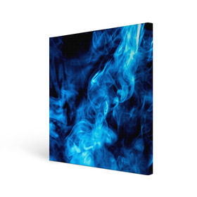 Холст квадратный с принтом Smoke в Екатеринбурге, 100% ПВХ |  | Тематика изображения на принте: дым | огонь | пламя | синий