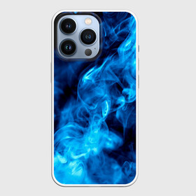 Чехол для iPhone 13 Pro с принтом Smoke в Екатеринбурге,  |  | Тематика изображения на принте: дым | огонь | пламя | синий