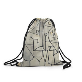 Рюкзак-мешок 3D с принтом Пикассо в Екатеринбурге, 100% полиэстер | плотность ткани — 200 г/м2, размер — 35 х 45 см; лямки — толстые шнурки, застежка на шнуровке, без карманов и подкладки | пикассо