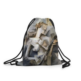Рюкзак-мешок 3D с принтом Пикассо в Екатеринбурге, 100% полиэстер | плотность ткани — 200 г/м2, размер — 35 х 45 см; лямки — толстые шнурки, застежка на шнуровке, без карманов и подкладки | пикассо