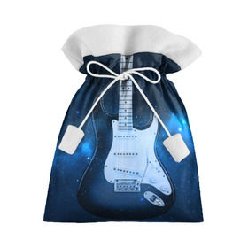 Подарочный 3D мешок с принтом Космическая гитара в Екатеринбурге, 100% полиэстер | Размер: 29*39 см | fender | stratocaster | вселенная | галактика | гитра | космос | музыка | рок | рокнрол | стратокастер | туманность | фендер | электро | электрогитара