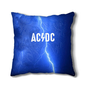 Подушка 3D с принтом AC/DC в Екатеринбурге, наволочка – 100% полиэстер, наполнитель – холлофайбер (легкий наполнитель, не вызывает аллергию). | состоит из подушки и наволочки. Наволочка на молнии, легко снимается для стирки | rok | рок
