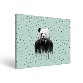 Холст прямоугольный с принтом Панда-художник в Екатеринбурге, 100% ПВХ |  | animal | art | artist | bear | beast | design | panda | style | арт | дизайн | животное | зверь | кисть | краски | медведь | панда | стиль | художник