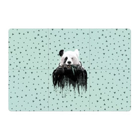 Магнитный плакат 3Х2 с принтом Панда-художник в Екатеринбурге, Полимерный материал с магнитным слоем | 6 деталей размером 9*9 см | animal | art | artist | bear | beast | design | panda | style | арт | дизайн | животное | зверь | кисть | краски | медведь | панда | стиль | художник