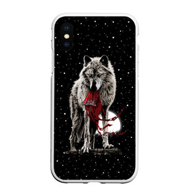 Чехол для iPhone XS Max матовый с принтом Серый волк в Екатеринбурге, Силикон | Область печати: задняя сторона чехла, без боковых панелей | angry | animal | beast | heaven | moon | night | rage | sky | star | wild | wolf | волк | дикий | животное | звезды | зверь | злость | красная шапочка | луна | небеса | небо | ночь | сказка | ярость