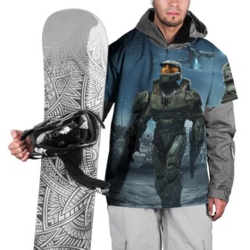 Накидка на куртку 3D с принтом Halo в Екатеринбурге, 100% полиэстер |  | halo | wars | автоматы | воители | доспехи | игры | техника фэнтези | трое 3 | фэнтези