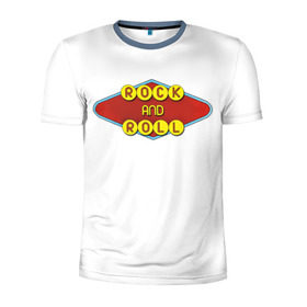 Мужская футболка 3D спортивная с принтом Rock and Roll в Екатеринбурге, 100% полиэстер с улучшенными характеристиками | приталенный силуэт, круглая горловина, широкие плечи, сужается к линии бедра | rock | гитара | музыка | рок