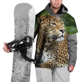 Накидка на куртку 3D с принтом Леопард в Екатеринбурге, 100% полиэстер |  | Тематика изображения на принте: 