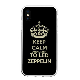 Чехол для iPhone XS Max матовый с принтом Led Zeppelin в Екатеринбурге, Силикон | Область печати: задняя сторона чехла, без боковых панелей | led zeppelin
