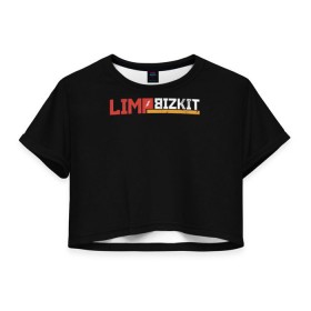 Женская футболка 3D укороченная с принтом Limp Bizkit в Екатеринбурге, 100% полиэстер | круглая горловина, длина футболки до линии талии, рукава с отворотами | fred durst | limp bizkit | лим бискит | фред дерст