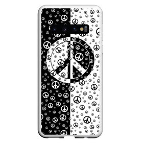 Чехол для Samsung Galaxy S10 с принтом Peace Symbol в Екатеринбурге, Силикон | Область печати: задняя сторона чехла, без боковых панелей | love | peace | symbol | знак | любовь | мир | пацифик | пацифика | сигнал | символ | хиппи