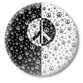 Значок с принтом Peace Symbol в Екатеринбурге,  металл | круглая форма, металлическая застежка в виде булавки | Тематика изображения на принте: love | peace | symbol | знак | любовь | мир | пацифик | пацифика | сигнал | символ | хиппи