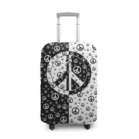 Чехол для чемодана 3D с принтом Peace Symbol в Екатеринбурге, 86% полиэфир, 14% спандекс | двустороннее нанесение принта, прорези для ручек и колес | love | peace | symbol | знак | любовь | мир | пацифик | пацифика | сигнал | символ | хиппи