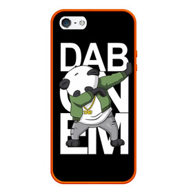 Чехол для iPhone 5/5S матовый с принтом Panda dab в Екатеринбурге, Силикон | Область печати: задняя сторона чехла, без боковых панелей | dab | dab n dance | dab on em | panda dab | дэб