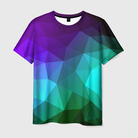 Мужская футболка 3D с принтом Абстракция в Екатеринбурге, 100% полиэфир | прямой крой, круглый вырез горловины, длина до линии бедер | абстракция | бумага | геометрия | грани | изгиб | линии | полигоны | полосы | постель | розовый | сочетания | текстура | треугольники