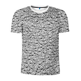 Мужская футболка 3D спортивная с принтом Мегатролль в Екатеринбурге, 100% полиэстер с улучшенными характеристиками | приталенный силуэт, круглая горловина, широкие плечи, сужается к линии бедра | face | troll | trollface | интернет | лицо | мем | тролль