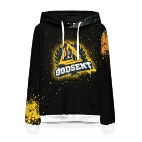 Женская толстовка 3D с принтом cs:go - Godsent (Black collection) в Екатеринбурге, 100% полиэстер  | двухслойный капюшон со шнурком для регулировки, мягкие манжеты на рукавах и по низу толстовки, спереди карман-кенгуру с мягким внутренним слоем. | black | csgo | godsent | годсент | ксго