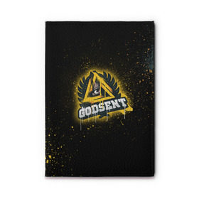 Обложка для автодокументов с принтом cs:go - Godsent (Black collection) в Екатеринбурге, натуральная кожа |  размер 19,9*13 см; внутри 4 больших “конверта” для документов и один маленький отдел — туда идеально встанут права | black | csgo | godsent | годсент | ксго