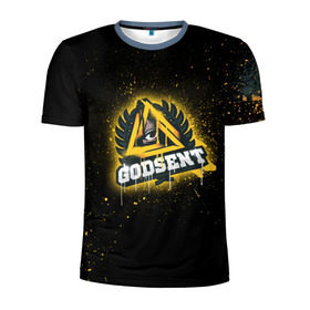 Мужская футболка 3D спортивная с принтом cs:go - Godsent (Black collection) в Екатеринбурге, 100% полиэстер с улучшенными характеристиками | приталенный силуэт, круглая горловина, широкие плечи, сужается к линии бедра | Тематика изображения на принте: black | csgo | godsent | годсент | ксго