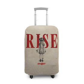 Чехол для чемодана 3D с принтом Rise в Екатеринбурге, 86% полиэфир, 14% спандекс | двустороннее нанесение принта, прорези для ручек и колес | skillet