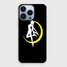 Чехол для iPhone 13 Pro с принтом Сейлор Мун в Екатеринбурге,  |  | Тематика изображения на принте: logo | moon | девушка | детство | желтый | луна | мультик | мультики | черный