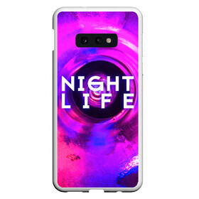 Чехол для Samsung S10E с принтом Night life в Екатеринбурге, Силикон | Область печати: задняя сторона чехла, без боковых панелей | color | life | night | party | вечеринка | дискотека | жизнь | ночная | ночь | туса