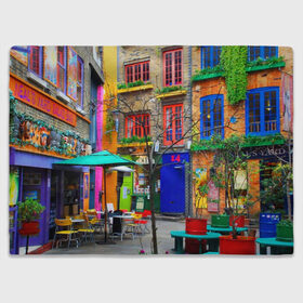 Плед 3D с принтом Улицы Лондона в Екатеринбурге, 100% полиэстер | закругленные углы, все края обработаны. Ткань не мнется и не растягивается | Тематика изображения на принте: bright | city | color | courtyard | england | london | paint | street | united kingdom | англия | великобритания | город | дворик | краски | лондон | улица | цвет | яркие