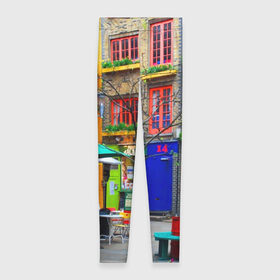 Леггинсы 3D с принтом Улицы Лондона в Екатеринбурге, 80% полиэстер, 20% эластан | Эластичный пояс, зауженные к низу, низкая посадка | bright | city | color | courtyard | england | london | paint | street | united kingdom | англия | великобритания | город | дворик | краски | лондон | улица | цвет | яркие
