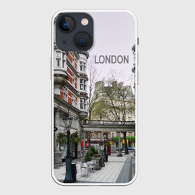 Чехол для iPhone 13 mini с принтом Улицы Лондона в Екатеринбурге,  |  | Тематика изображения на принте: boulevard | city | england | london | street | united kingdom | англия | бульвар | великобритания | город | лондон | улица