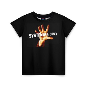 Детская футболка 3D с принтом System of a down в Екатеринбурге, 100% гипоаллергенный полиэфир | прямой крой, круглый вырез горловины, длина до линии бедер, чуть спущенное плечо, ткань немного тянется | soad | system of a down