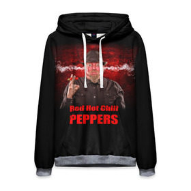Мужская толстовка 3D с принтом Red Hot Chili Peppers в Екатеринбурге, 100% полиэстер | двухслойный капюшон со шнурком для регулировки, мягкие манжеты на рукавах и по низу толстовки, спереди карман-кенгуру с мягким внутренним слоем. | звезда | красный | кумир | музыка | перец | рок | рок группа | хит